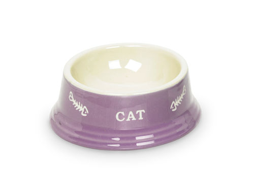 Nobby Katzen Keramiknapf Cat lila/beige