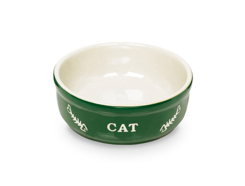 Nobby Katzen Keramikschale Cat grün/beige